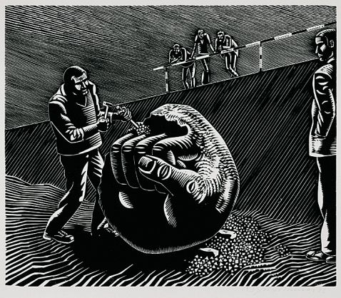 Wolfgang Mattheuer - Sisyphos behaut den Stein