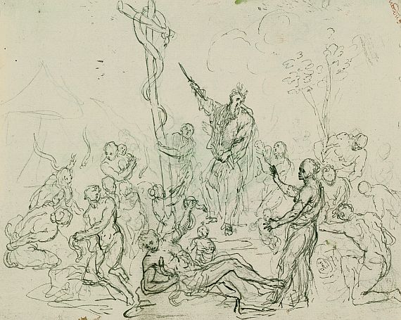 Bartholomäus Ignaz Weiss - Moses errichtet die Eherne Schlange