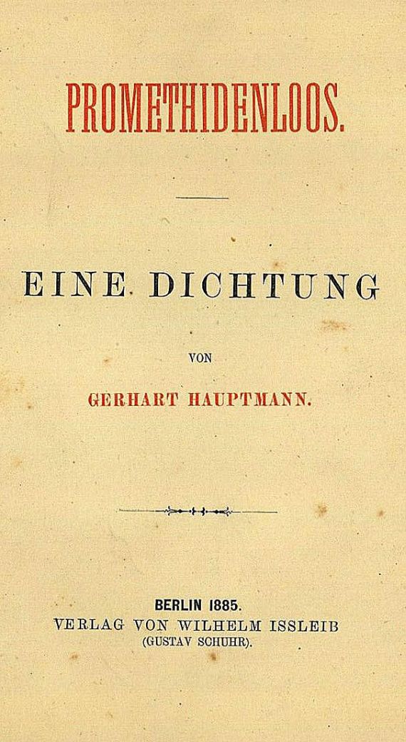 Gerhart Hauptmann - Promethidenloos