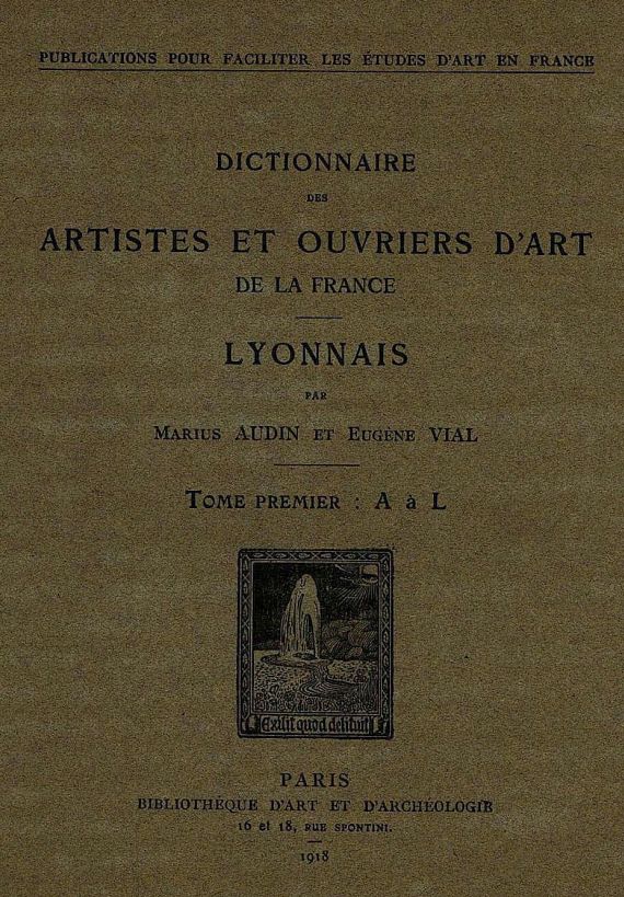 Marius Audin - Dictionnaire des artistes et ouvriers d