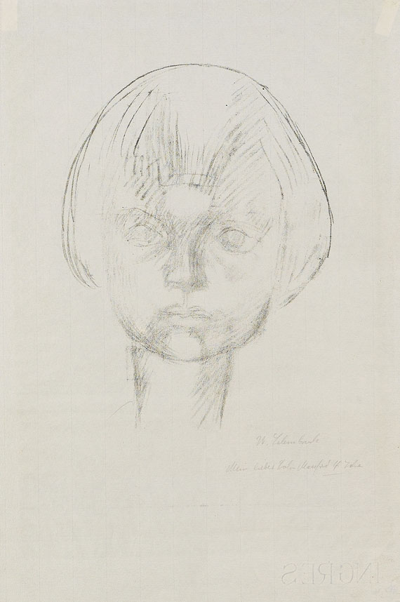 Wilhelm Lehmbruck - Knabenkopf en face (Manfred L.)