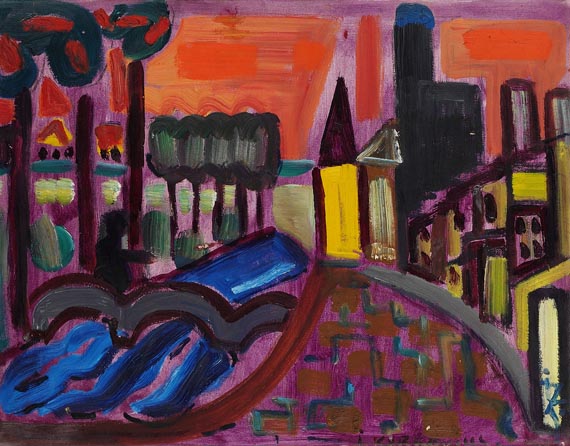 Ida Kerkovius - Französische Landschaft ("an der Loire" - aus der Bretagne II)