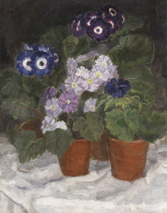 Maria Caspar-Filser - Flieder-Primeln und Cinerarien