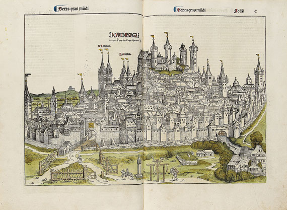 Hartmann Schedel - Weltchronik. 1493. Cincinnius-Exemplar. - Weitere Abbildung