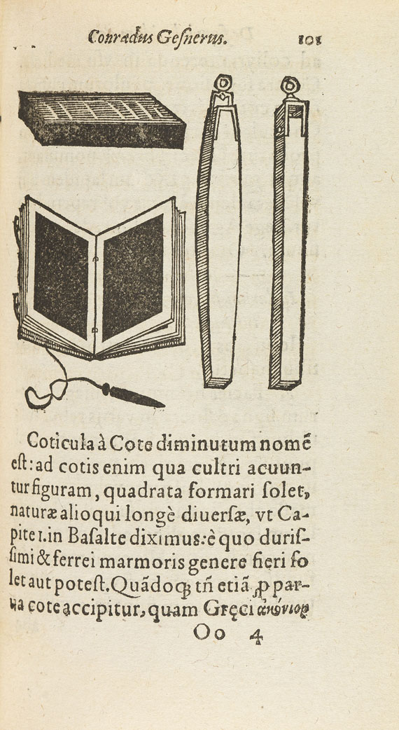 Conrad Gesner - De omni rerum fossilium genere. 1565. - Weitere Abbildung