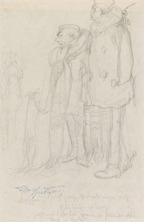 Carl Spitzweg - Zwei Studenten mit Schals