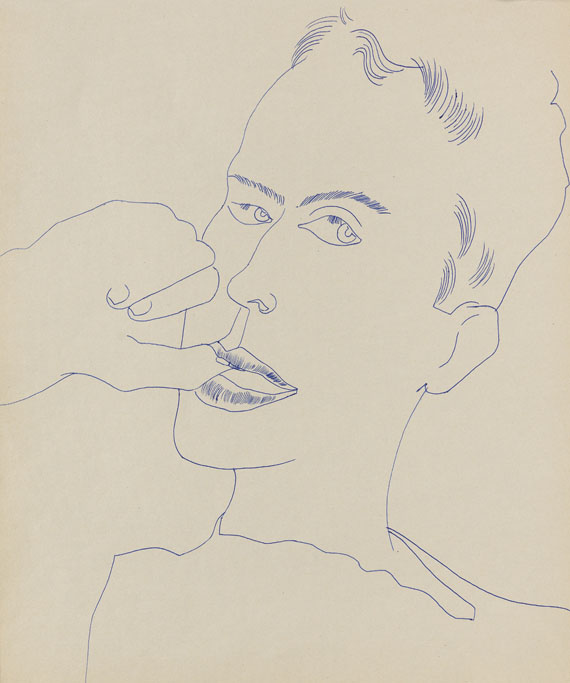 Andy Warhol - Young man with hearts (IV)
