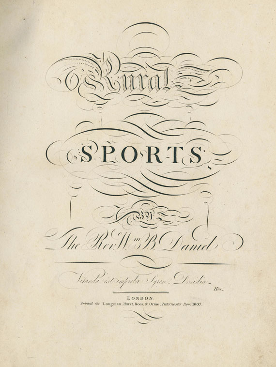  Jagd und Pferde - Daniel, W. B., Rural Sports. 3 Bde.