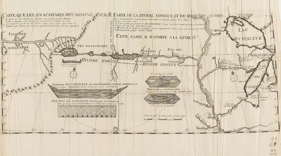  Amerika - 1 Bl. Carte que les Gnacsitares (L. A. de Lahontan).