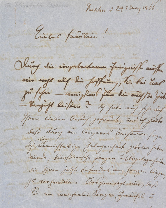 Ludwig Richter - Eigh. Brief. 1866