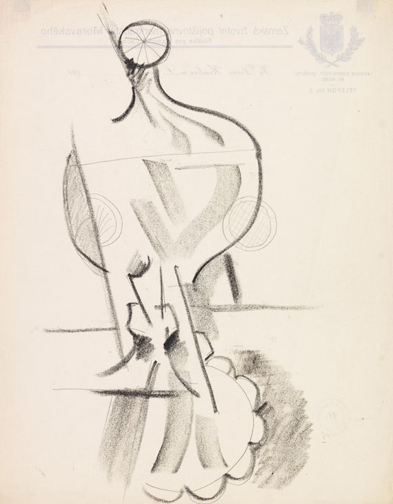 Otto Gutfreund - 3 Blätter: Kubistische Kompositionen