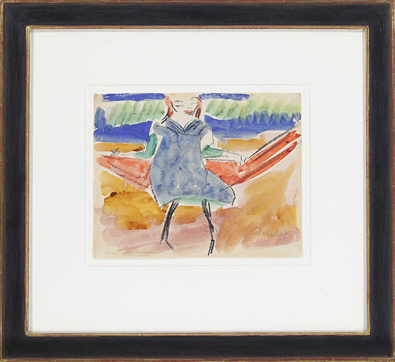 Erich Heckel - (Fränzi) Kind in der Hängematte - Rahmenbild