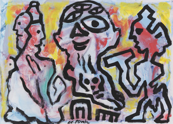 A. R. Penck (d.i. Ralf Winkler) - Plato, Sokrates und Aristoteles 3