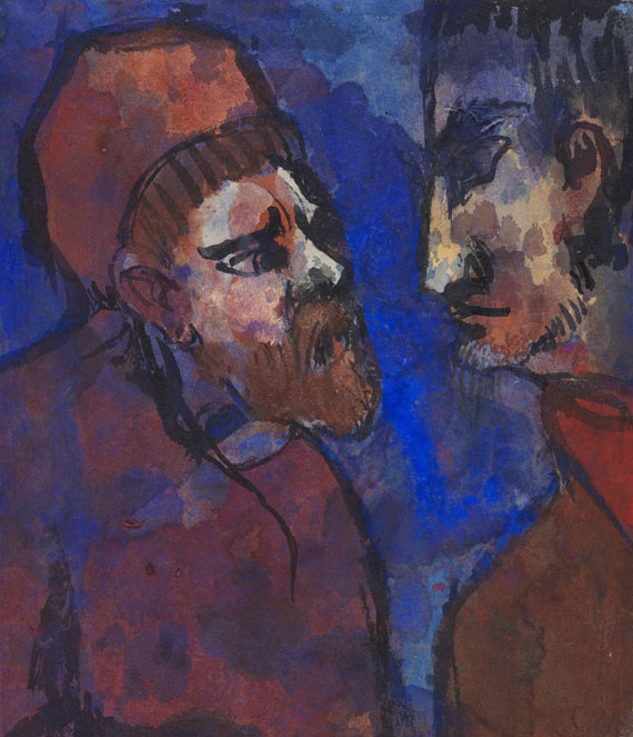 Emil Nolde - Zwei Männer im Profil