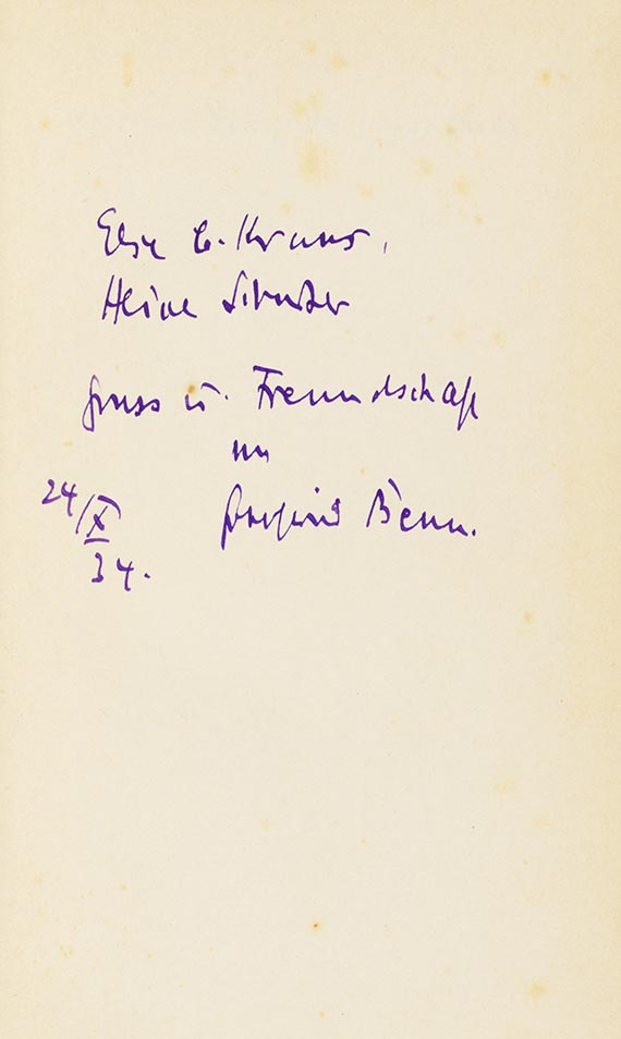 Gottfried Benn - Kunst und Macht