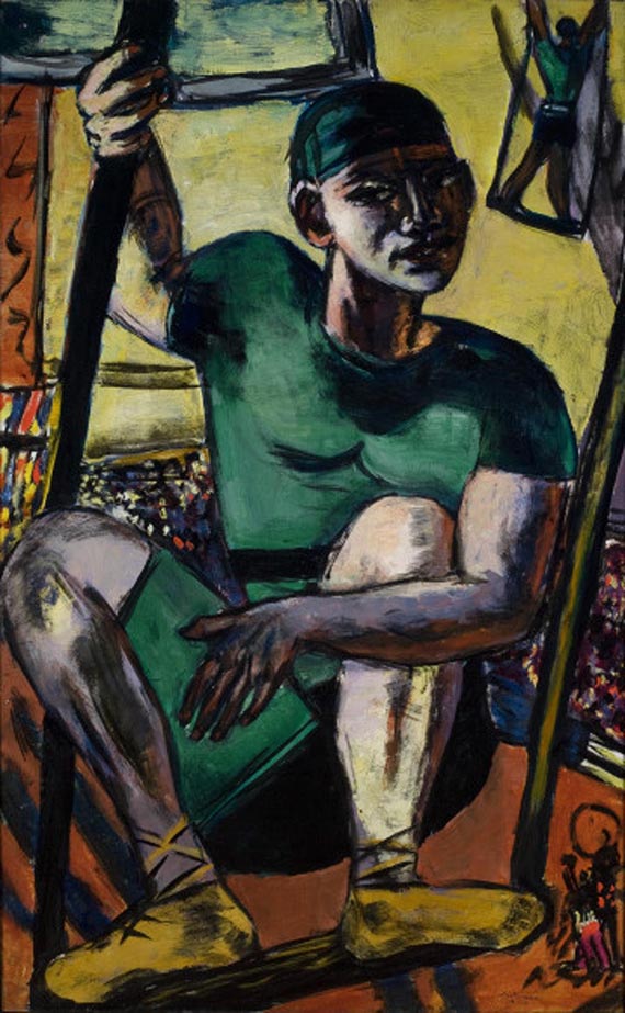 Abbildung zu: Max Beckmann, Akrobat auf der Schaukel, 1940, Öl auf Leinwand, Saint Louis Art Museum.