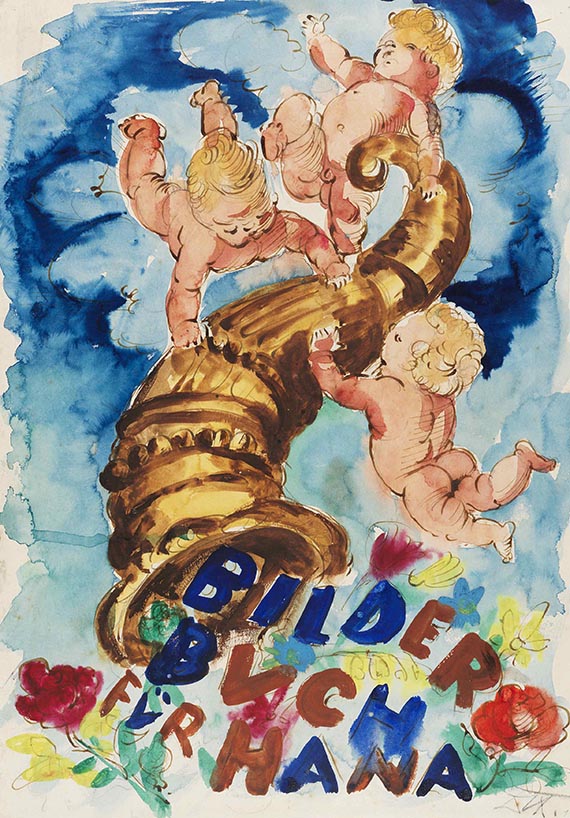 Abbildung zu: Otto Dix, Bilderbuch für Hana, um 1925, Blatt 1.