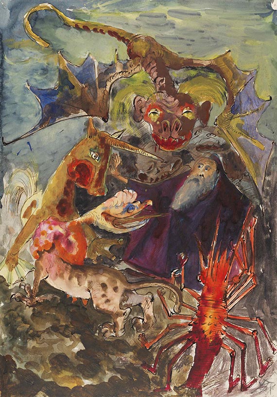Abbildung zu: Otto Dix, Bilderbuch für Hana, um 1925, Blatt 11.