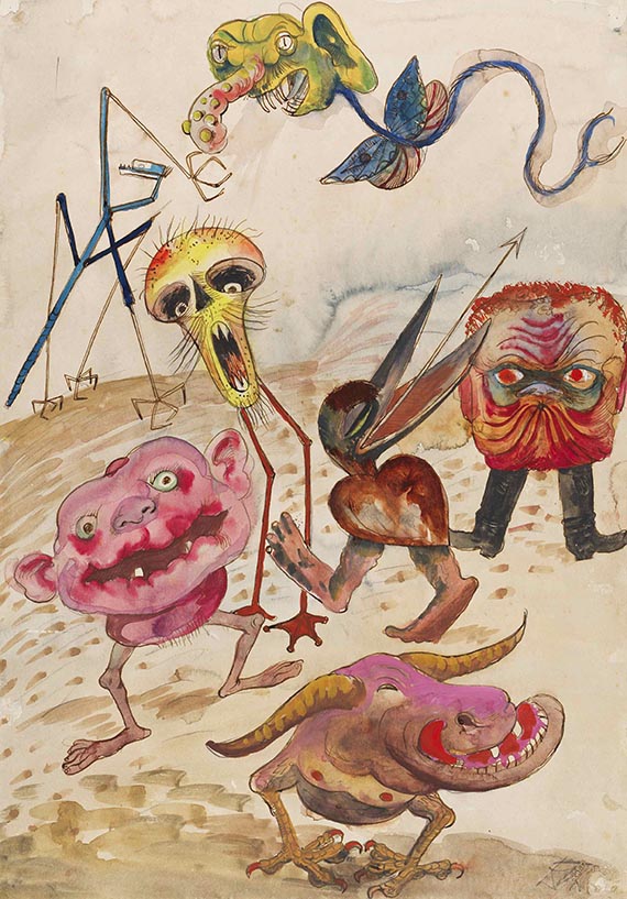 Abbildung zu: Otto Dix, Bilderbuch für Hana, um 1925, Blatt 8.