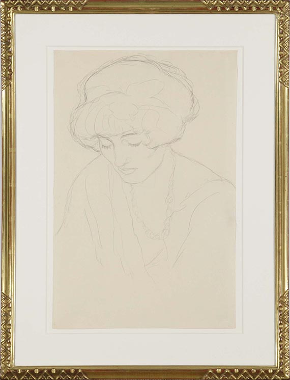 Gustav Klimt - Mit gesenktem Blick - Rahmenbild