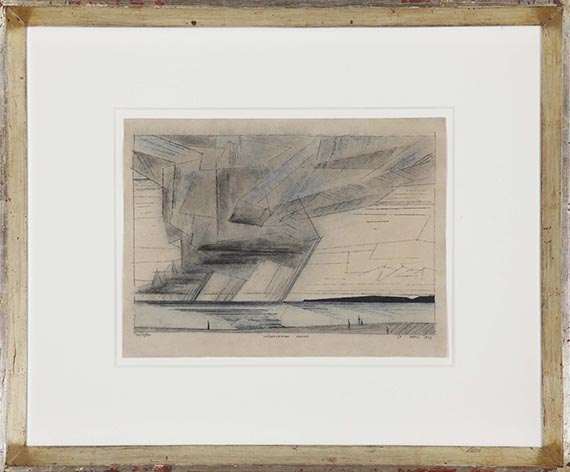 Lyonel Feininger - Vorüberziehende Schauer - Rahmenbild