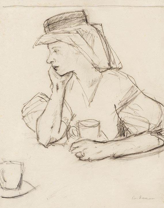 Max Beckmann - Minna Beckmann-Tube mit Kaffeetasse