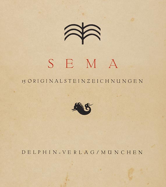   - SEMA Mappe mit 15 Orig.-Lithographien München Delphin Verlag