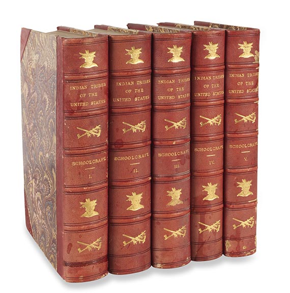 Henry Schoolcraft - Information, respecting the history ... of the Indian tribes of the United States. 5 Bde.