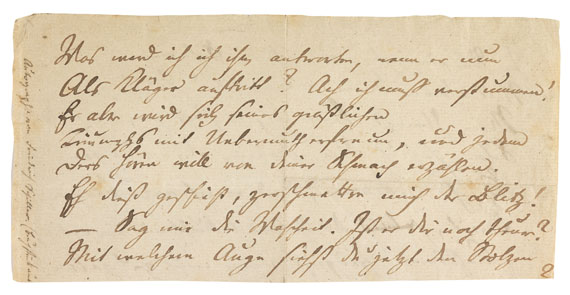 Friedrich Schiller - Eigh. Manuskriptfragment aus Phaedra