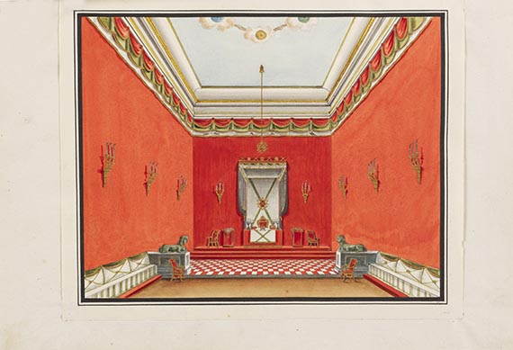  Freimaurer - Rite Ecossais Philosophique. 3 frz. Handschriften auf Papier