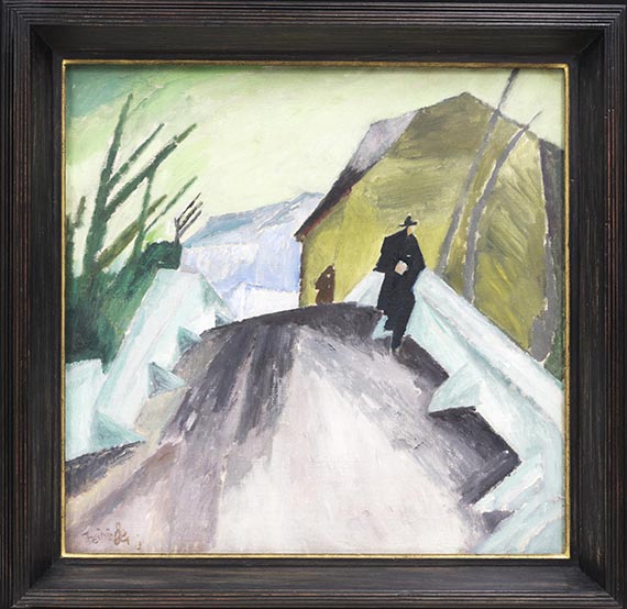 Lyonel Feininger - Auf der Brücke - Rahmenbild