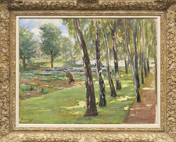 Max Liebermann - Die Birkenallee im Wannseegarten - Rahmenbild