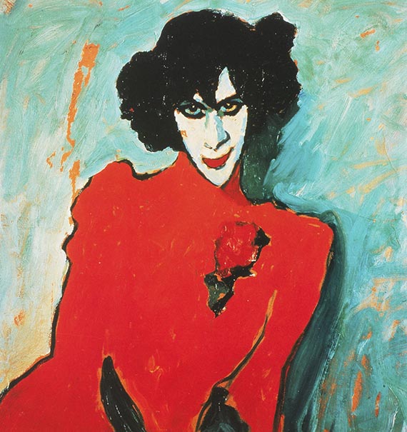 Abbildung zu: Alexej von Jawlensky, Bildnis des Tänzers Alexander Sacharoff, 1909, Öl auf Malkarton, Städtische Galerie im Lenbachhaus, München.