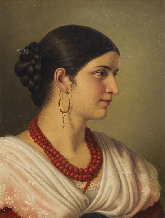 Carl Adolf Senff - Bildnis einer jungen Römerin