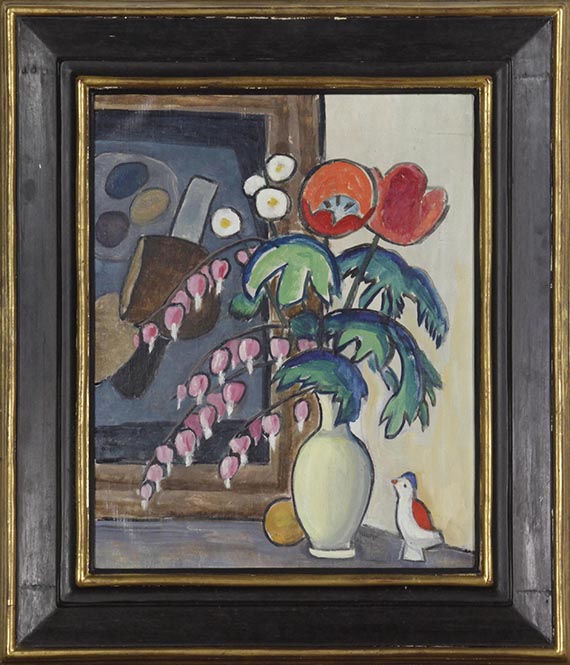 Gabriele Münter - Stillleben mit tränenden Herzen - Rahmenbild