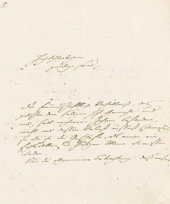 Johann Wolfgang von Goethe - Eigh. Brief an B. S. F. von Herda. 2 S.