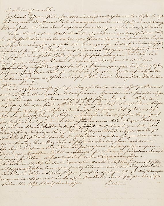 Bettina von Arnim - Brief, 2 S.