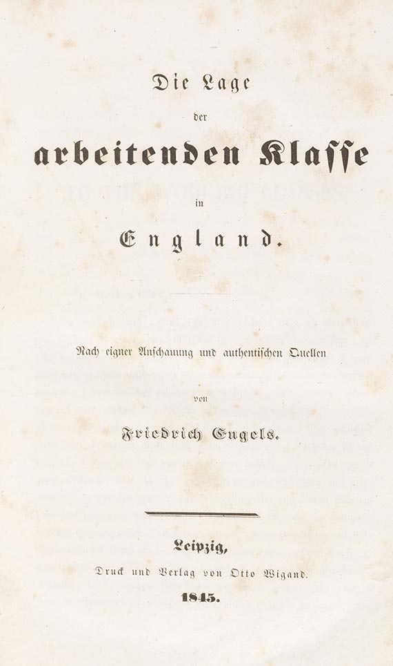 Friedrich Engels - Die Lage der arbeitenden Klasse in England