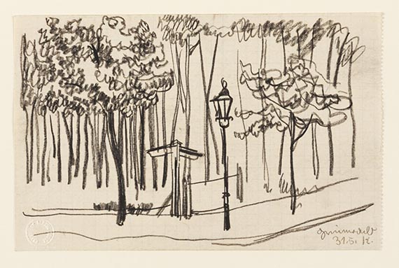 George Grosz - Dückers, Das druckgraphische Werk. VA mit 1 Original-Graphik