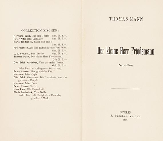 Thomas Mann - Der kleine Herr Friedemann