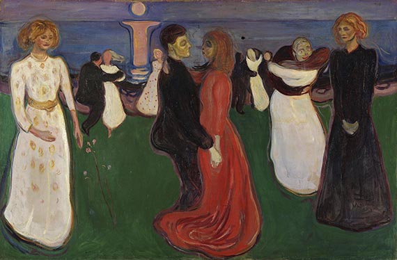 Abbildung zu: Edvard Munch, Livets dans (Der Tanz des Lebens), 1899/1900, &Ouml;l auf Leinwand, Norwegische Nationalgalerie, Oslo.