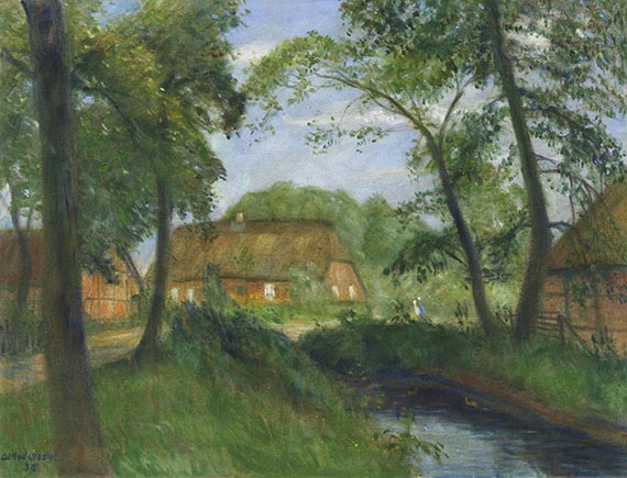 Otto Modersohn - Sommer im alten Dorf (am Ortseingang von Fischerhude)