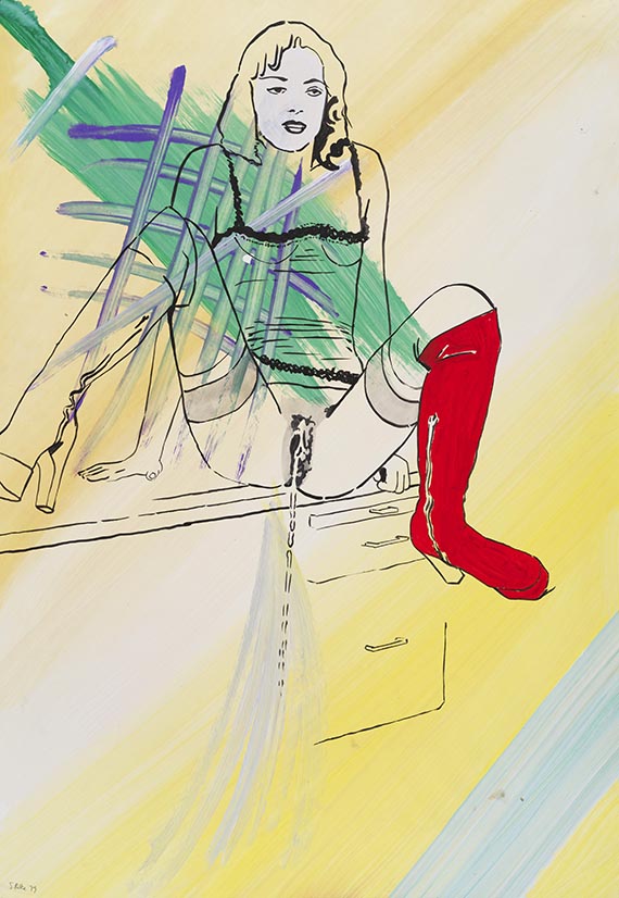 Sigmar Polke - Schreibtisch mit Akt