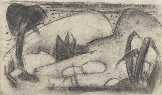 Franz Marc - Abstrahierte exotische Landschaft