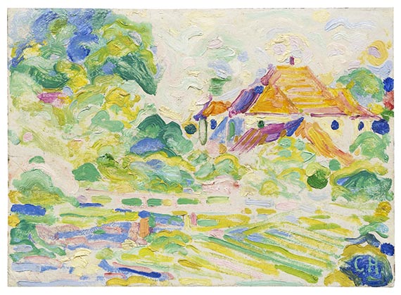 Curt Herrmann - Schloss Pretzfeld hinter Bäumen