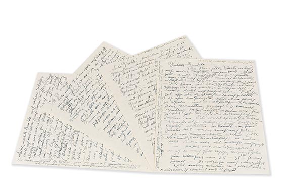 Alfred Kubin - 4 eigh. Briefe an Adelgunde Kippel