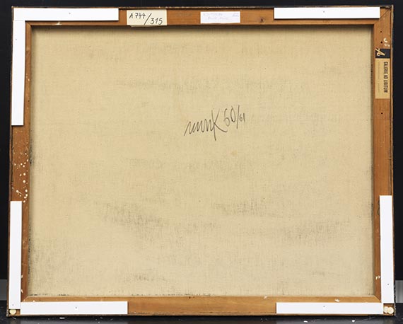 Heinz Mack - Dynamische Struktur Weiß auf Schwarz - R&uuml;ckseite