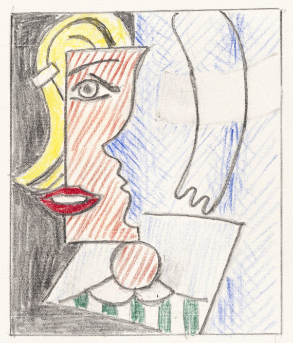 Roy Lichtenstein - Puzzle Portrait (Study)