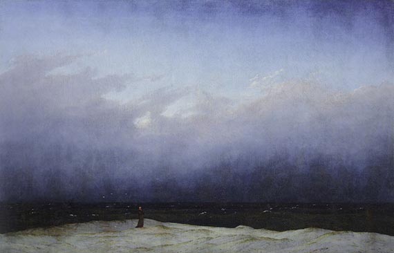 Abbildung zu: Caspar David Friedrich, Der M&ouml;nch am Meer, 1808-1810, &Ouml;l auf Leinwand, Alte Nationalgalerie, Berlin. 